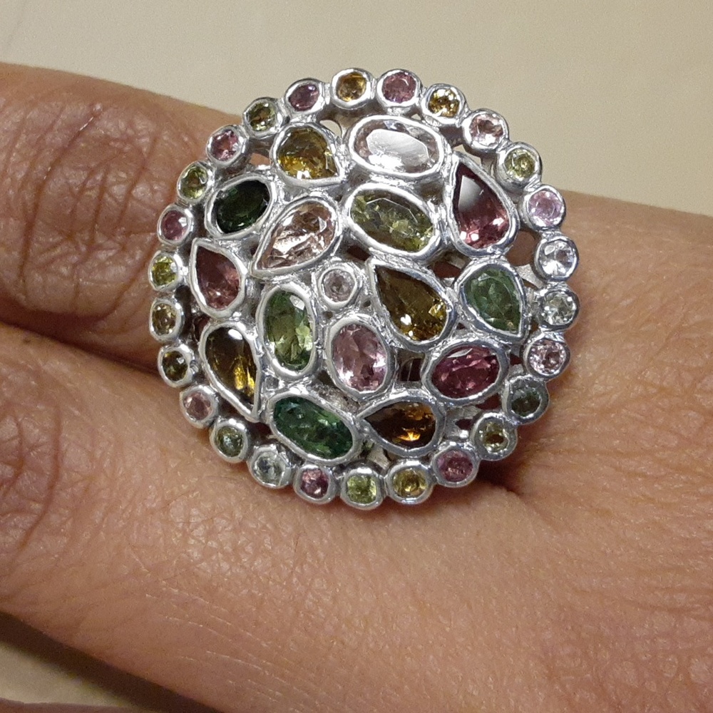 925 Genuine Untreated Multi Tourmaline,  October. Price Is  FIRM.
